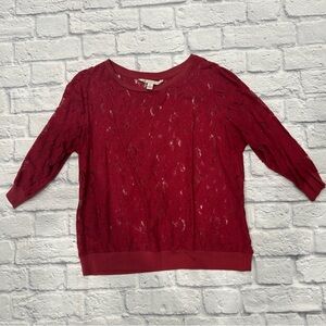 LC Lauren Conrad Lace Knit Sweater